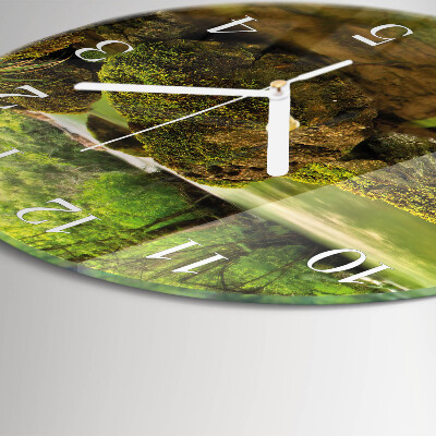 Horloge ronde Paysage de rivière