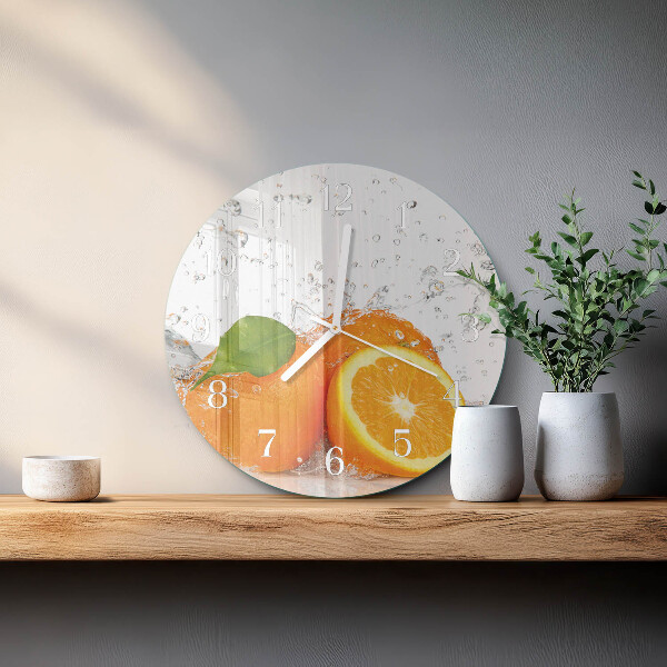 Horloge ronde Oranges