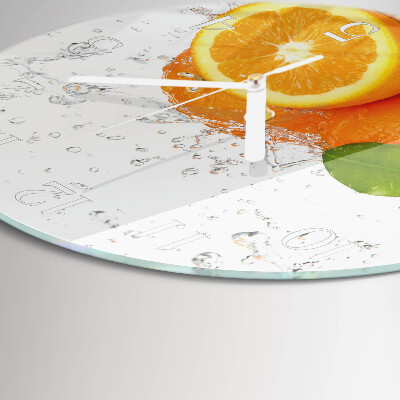 Horloge ronde Oranges