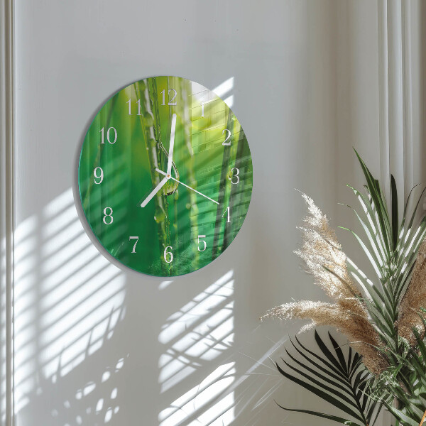 Horloge ronde Gouttes d'herbe
