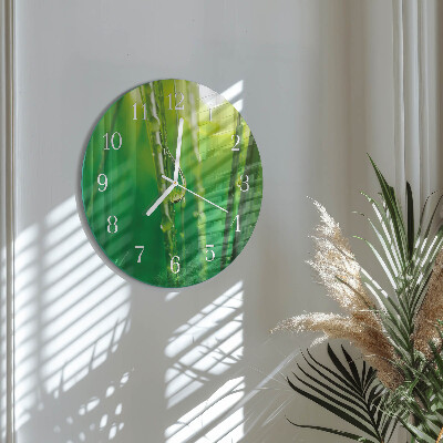 Horloge ronde Gouttes d'herbe