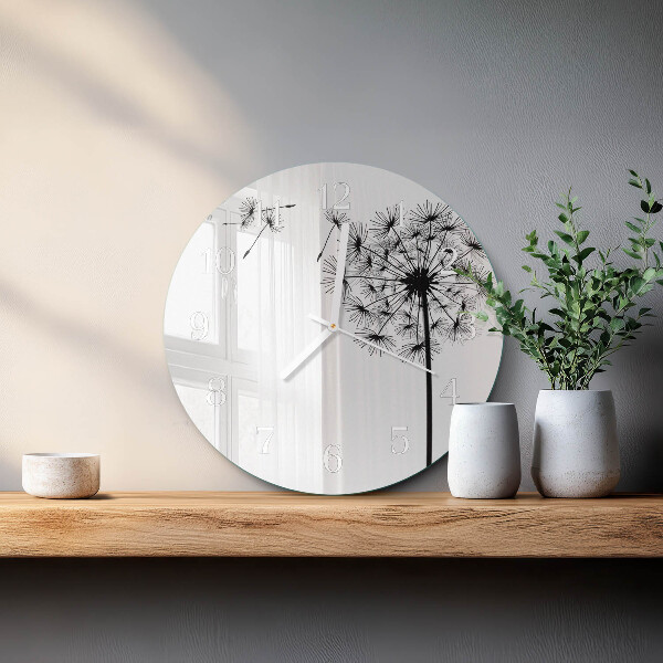 Horloge ronde Pissenlit