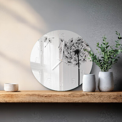 Horloge ronde Pissenlit