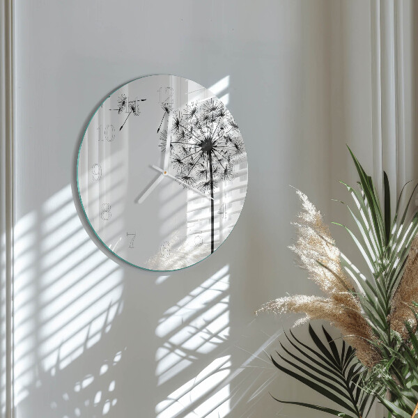 Horloge ronde Pissenlit