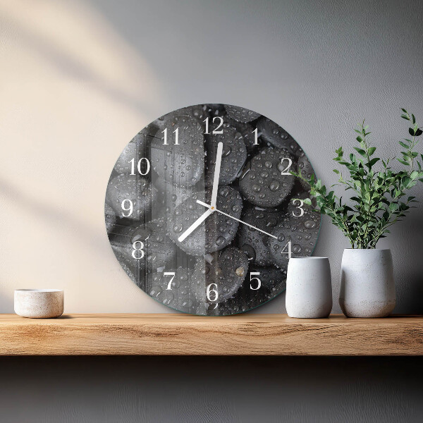 Horloge ronde Pierres Eau