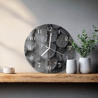 Horloge ronde Pierres Eau