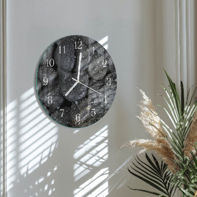 Horloge ronde Pierres Eau