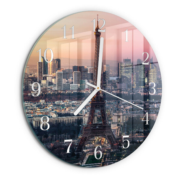Horloge ronde Tour Eiffel Paris