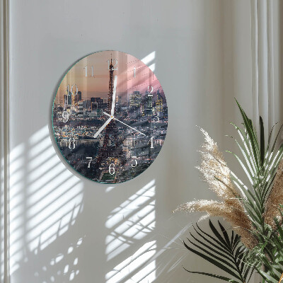 Horloge ronde Tour Eiffel Paris