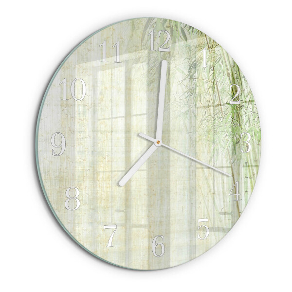 Horloge ronde Plante de bambou