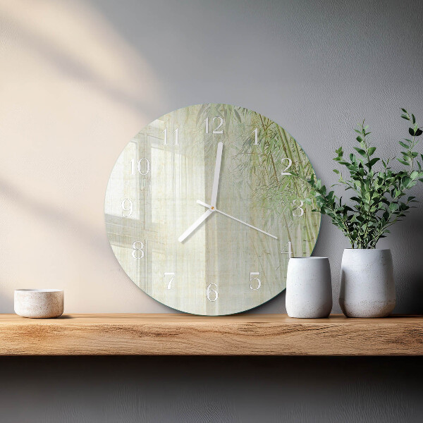 Horloge ronde Plante de bambou