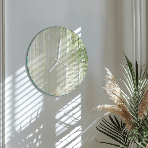 Horloge ronde Plante de bambou