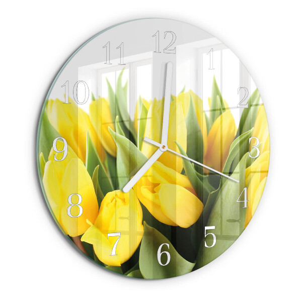 Horloge ronde Fleurs de tulipe