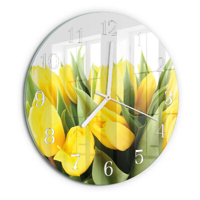 Horloge ronde Fleurs de tulipe