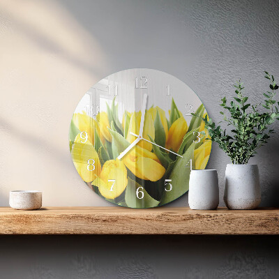 Horloge ronde Fleurs de tulipe