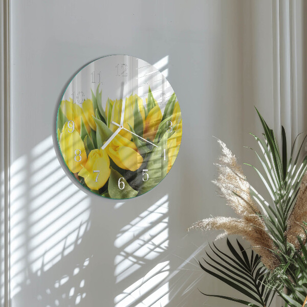 Horloge ronde Fleurs de tulipe