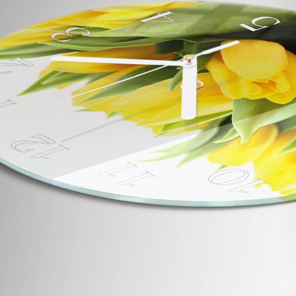 Horloge ronde Fleurs de tulipe