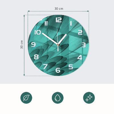 Horloge ronde Orchidée