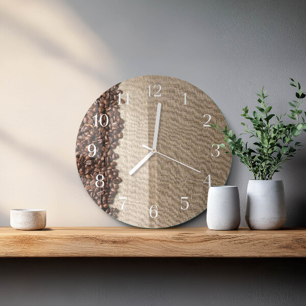 Horloge ronde Café en grains