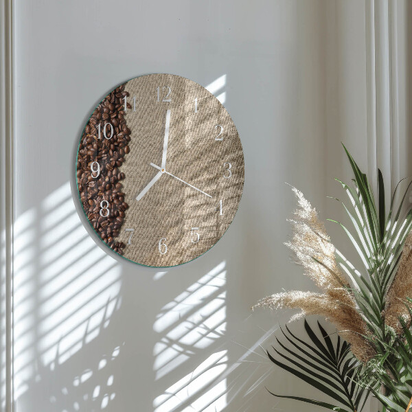 Horloge ronde Café en grains