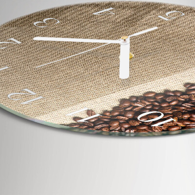Horloge ronde Café en grains