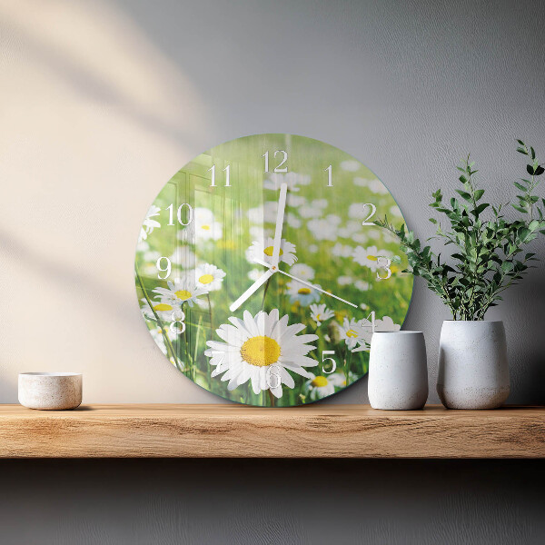 Horloge ronde Marguerites