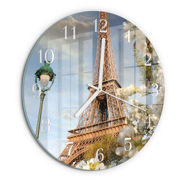 Horloge ronde Tour Eiffel Paris