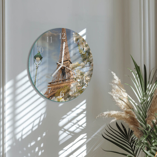 Horloge ronde Tour Eiffel Paris