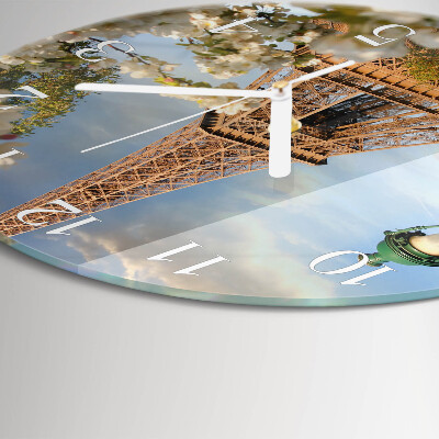 Horloge ronde Tour Eiffel Paris