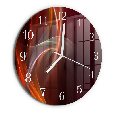 Horloge ronde Lignes abstraites