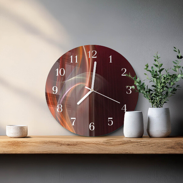 Horloge ronde Lignes abstraites