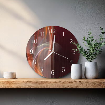 Horloge ronde Lignes abstraites