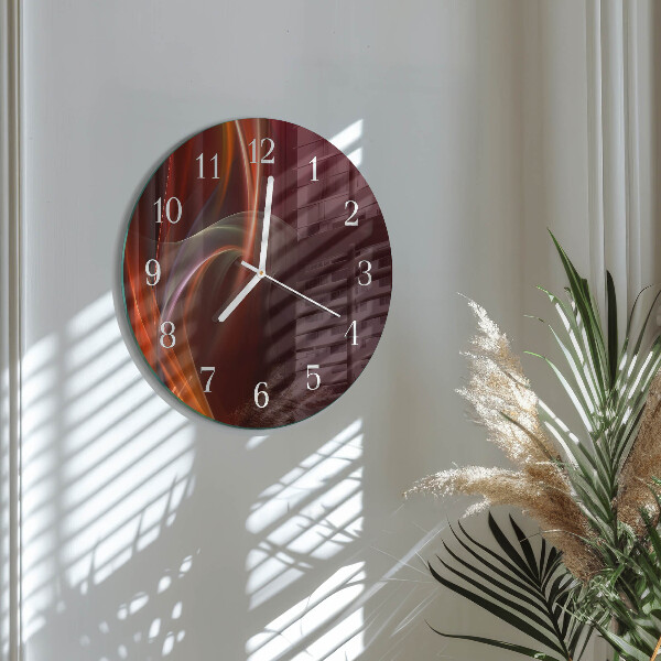 Horloge ronde Lignes abstraites