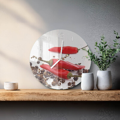 Horloge ronde piments