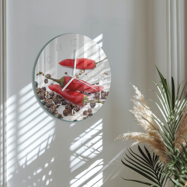 Horloge ronde piments