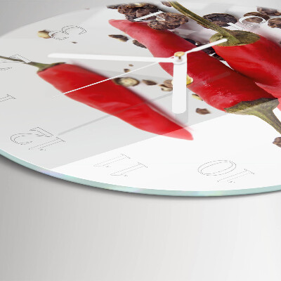 Horloge ronde piments