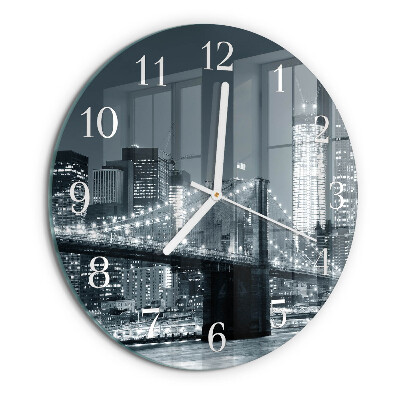 Horloge ronde Pont horizontal