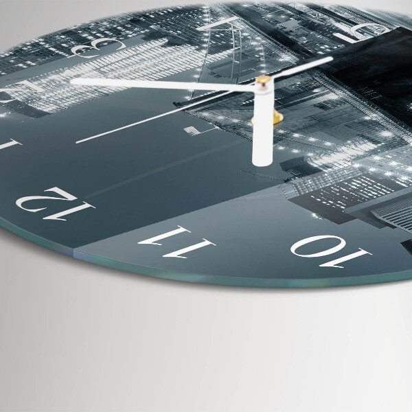 Horloge ronde Pont horizontal