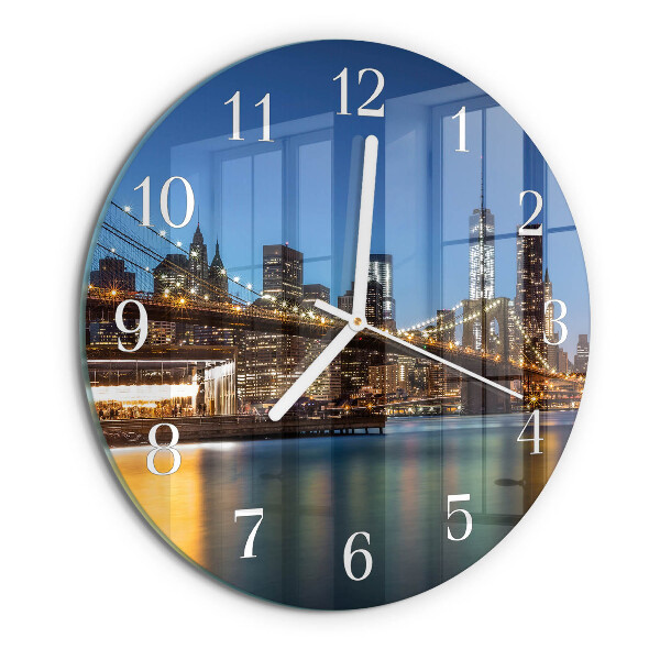 Horloge ronde Pont horizontal