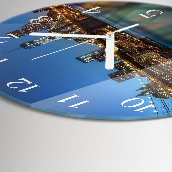 Horloge ronde Pont horizontal