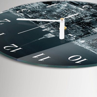 Horloge ronde Nuit de l'Horizon