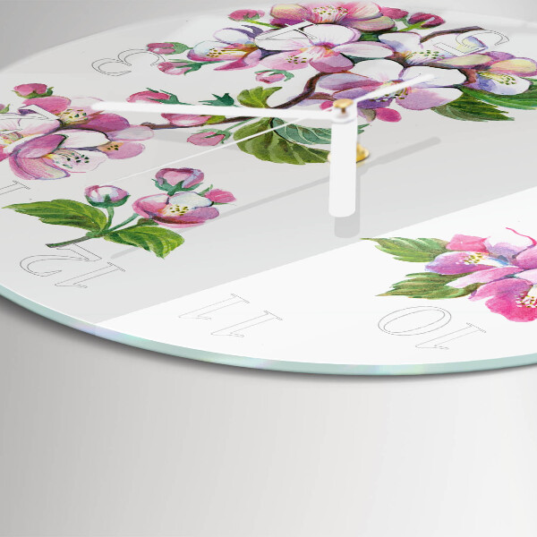 Horloge ronde Fleurs