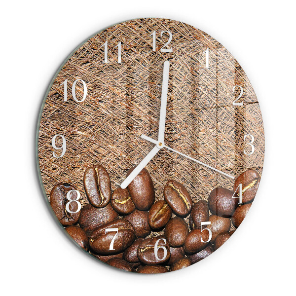 Horloge ronde Café en grains