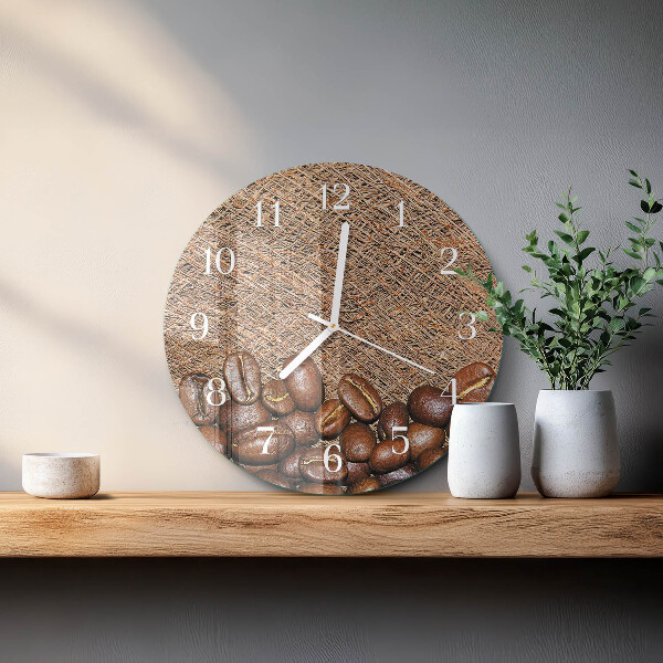 Horloge ronde Café en grains