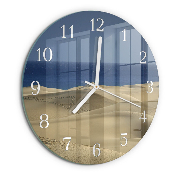 Horloge ronde Dunes marines