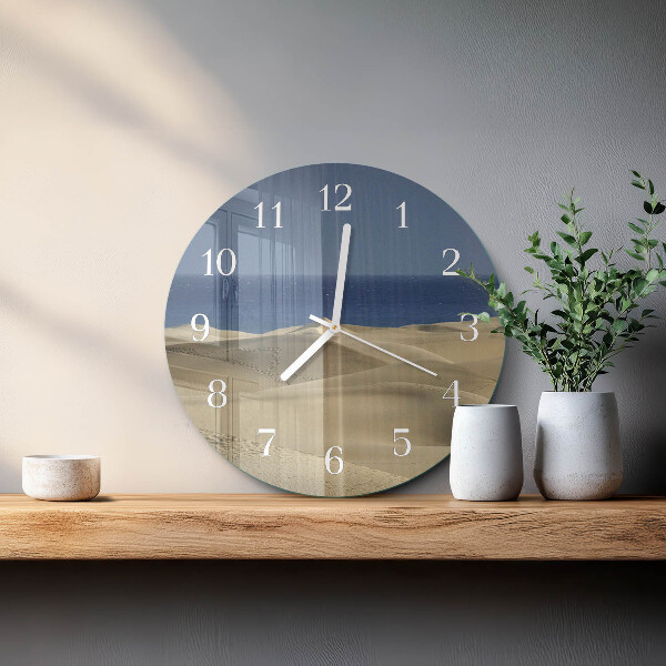 Horloge ronde Dunes marines