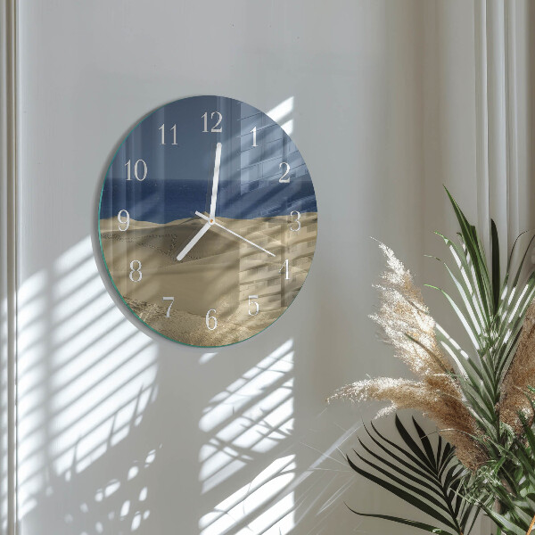 Horloge ronde Dunes marines