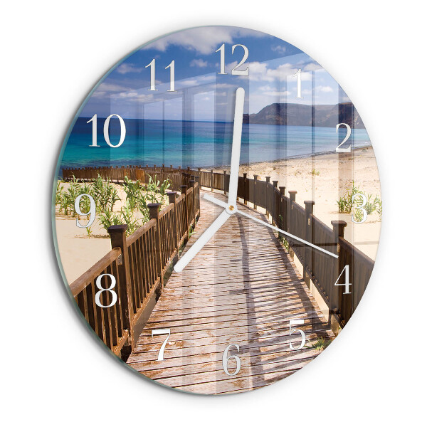 Horloge ronde Plage Mer