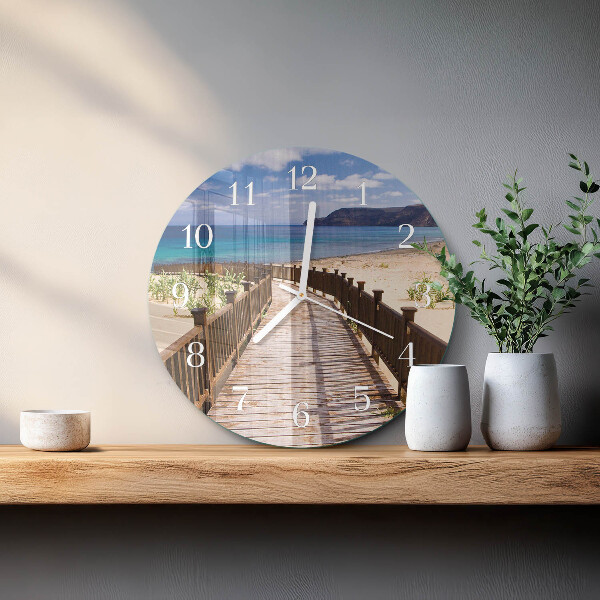 Horloge ronde Plage Mer