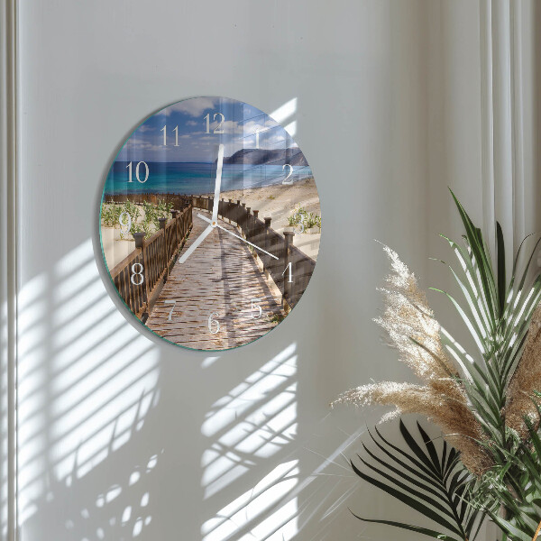 Horloge ronde Plage Mer